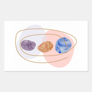 Sticker Rectangulaire Trois Pierres