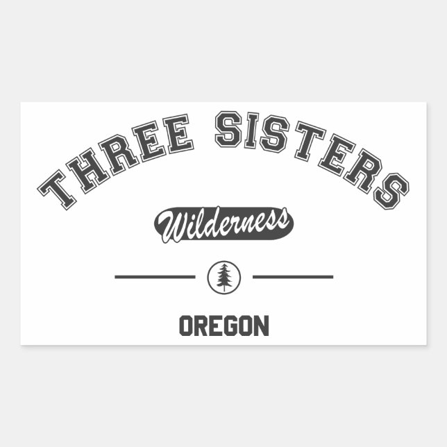 Sticker Rectangulaire Trois Soeurs Wilderness (Devant)
