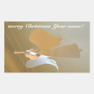 Sticker Rectangulaire Trompettes anges