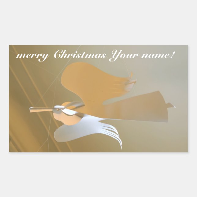 Sticker Rectangulaire Trompettes anges (Devant)