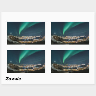 Sticker Rectangulaire Tromso Northern Lights