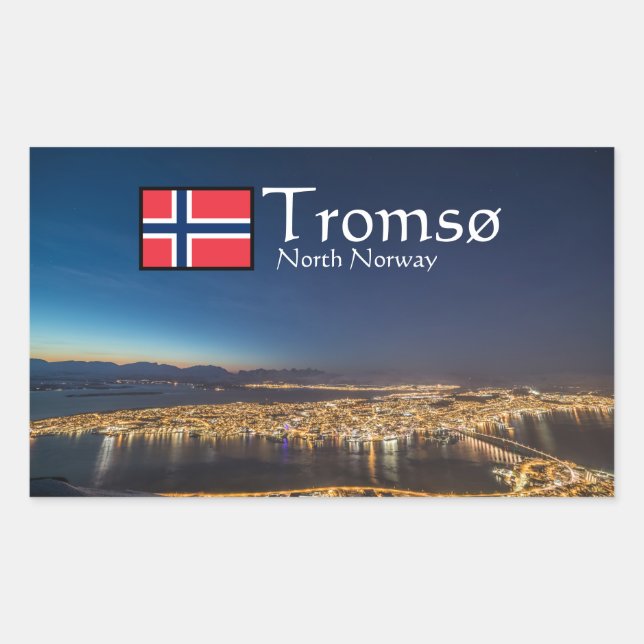 Sticker Rectangulaire Tromso Norvège (Devant)