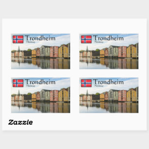 Sticker Rectangulaire Trondheim Norvège Souvenir