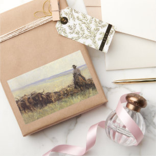 Sticker Rectangulaire Troupeau conduit dans le Wyoming par WHD Koerner