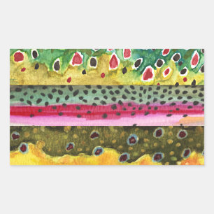 Sticker Rectangulaire Trout fishing