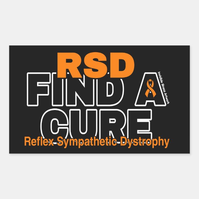 STICKER RECTANGULAIRE TROUVER UN TRAITEMENT/BOLD...RSD (Devant)