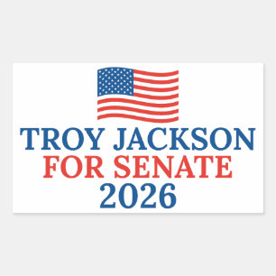 Sticker Rectangulaire Troy Jackson pour le Sénat Élection Maine 2026
