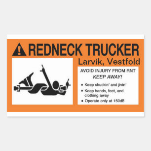 Sticker Rectangulaire Trucker Redneck