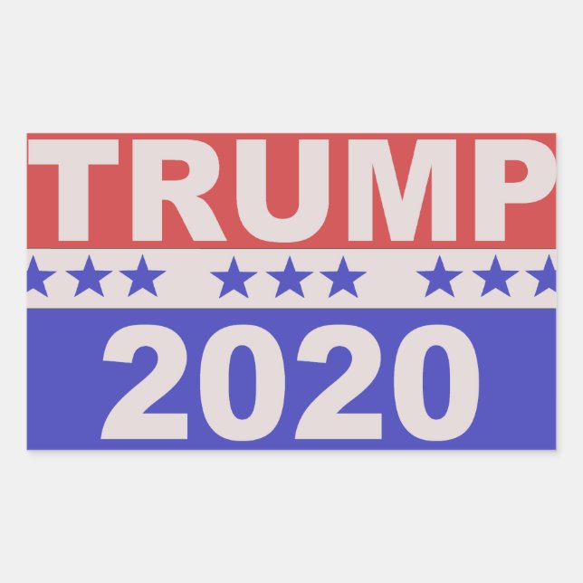 Sticker Rectangulaire Trump 2020 (Devant)