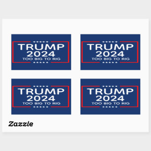 Sticker Rectangulaire Trump 2024 Trop Gros Pour Être Trompé
