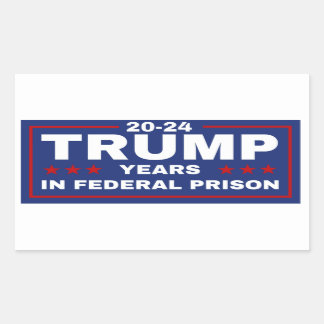 Sticker Rectangulaire Trump 20-24 ans en prison, démocrates libéraux