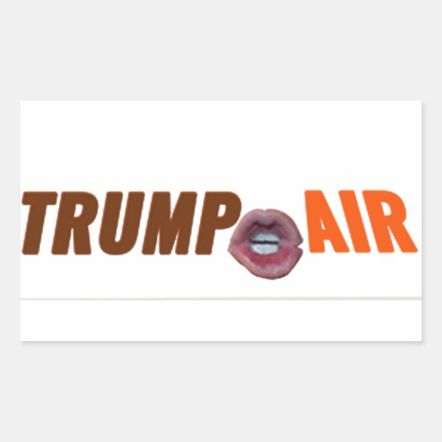 Sticker Rectangulaire Trump Air Au Naturel (Devant)