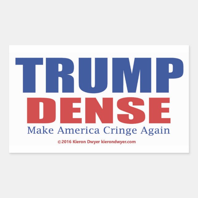 Sticker Rectangulaire Trump Dense 2016 (Devant)