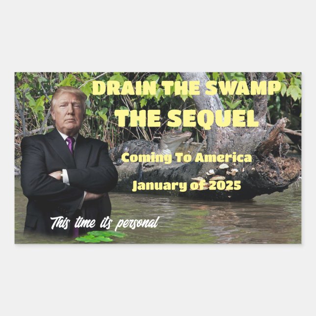 Sticker Rectangulaire Trump - Égoutter le Marais La Suite (Devant)