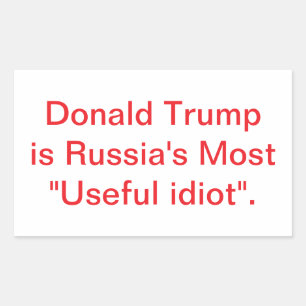Sticker Rectangulaire Trump est un atout russe Jeff Hankamer Artjunkhaus