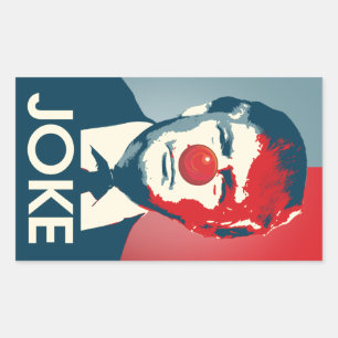 Sticker Rectangulaire Trump est une plaisanterie - Propagande anti-Trump