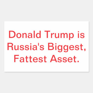 Sticker Rectangulaire Trump Gros Atout Russe Jeff Hankamer Artjunkhaus