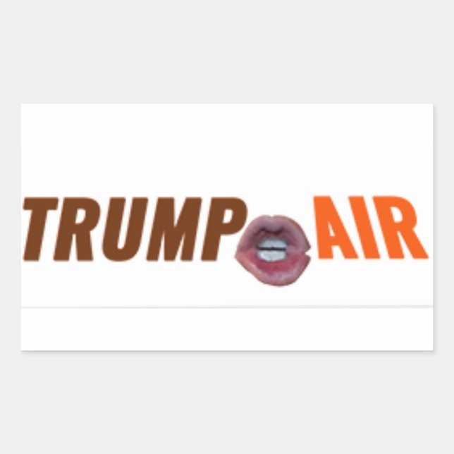 Sticker Rectangulaire Trump Hot Air Au Naturel White (Devant)