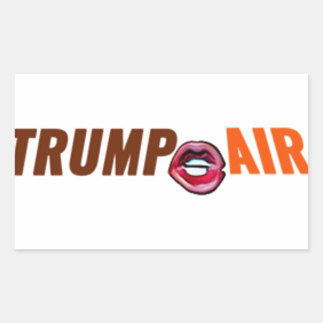 Sticker Rectangulaire Trump Hot Air Cartoon Clear (Devant)