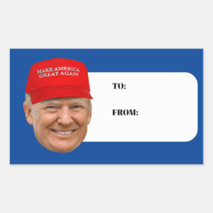 Sticker Rectangulaire TRUMP MAGA Noël