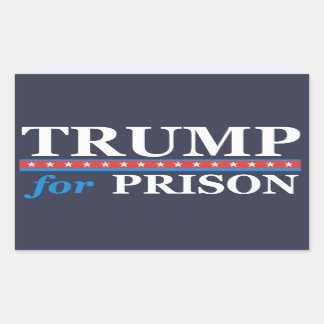 Sticker Rectangulaire TRUMP POUR LA PRISON anti-Trump