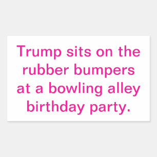 Sticker Rectangulaire Trump s'assoit sur les pare-chocs en caoutchouc Ha