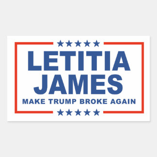 Sticker Rectangulaire Trump s'effondre à nouveau - Letitia James