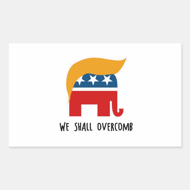 Sticker Rectangulaire Trumplican - nous Overcomb (Devant)