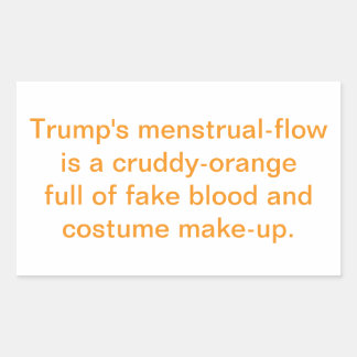Sticker Rectangulaire Trump's Cruddy-Orange Period Hankamer Artjunkhaus