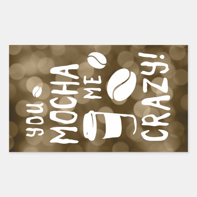 Sticker Rectangulaire tu me moques fou bokeh (Devant)