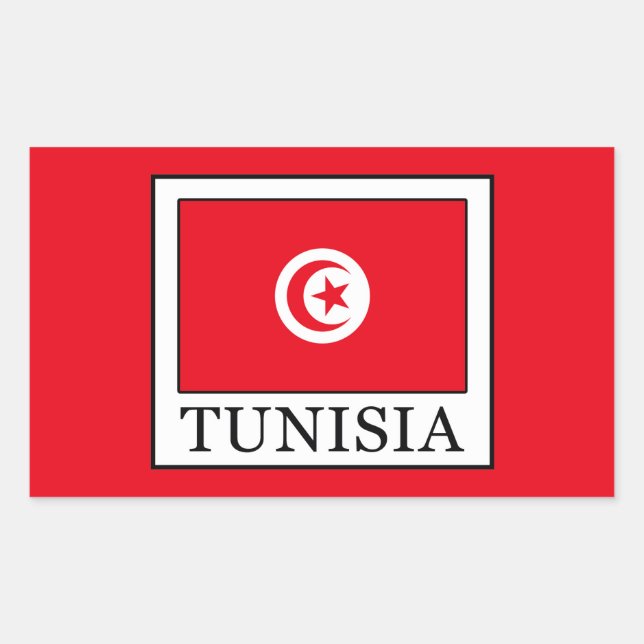 Sticker Rectangulaire Tunisie (Devant)