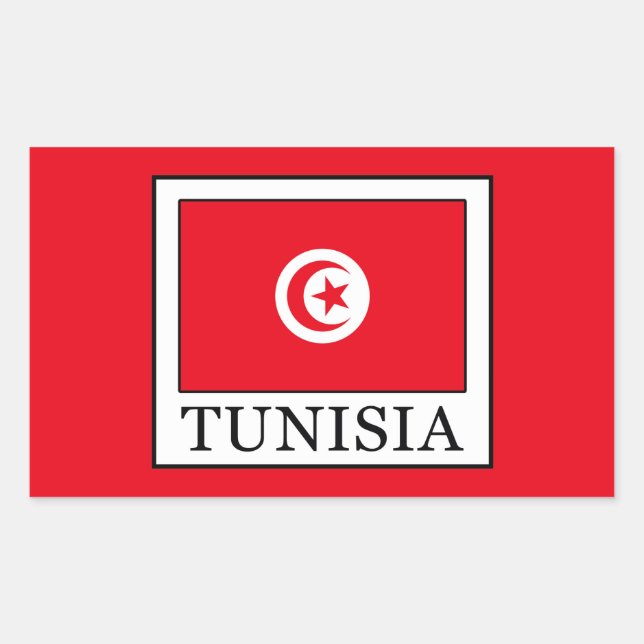 Sticker Rectangulaire Tunisie (Devant)