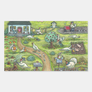 STICKER RECTANGULAIRE TURQUIE AGRICULTEURS GOBBLERS, BILLETS DE BILLETS