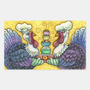 STICKER RECTANGULAIRE TURQUIE ET TOUS LES FIXINS, FUNNY MERCI AUX OISEAU