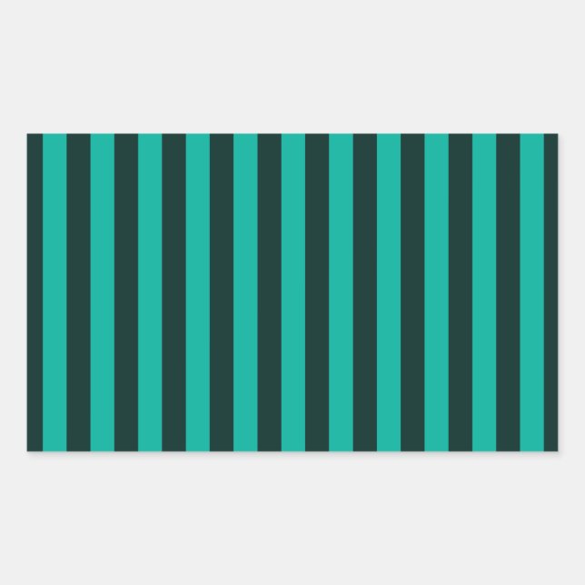 Sticker Rectangulaire Turquoise Vertical Stripes Style Decor (Devant)