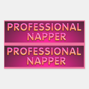 Sticker Rectangulaire Typographie de dormeur professionnel