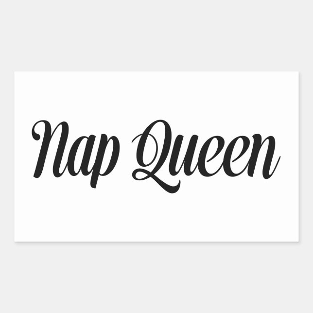 Sticker Rectangulaire Typographie de la reine Nap (Devant)