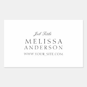 Sticker Rectangulaire Typographie professionnelle