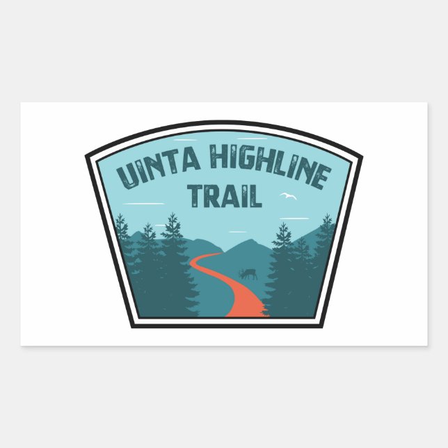 Sticker Rectangulaire Uinta Highline Trail Utah (Devant)