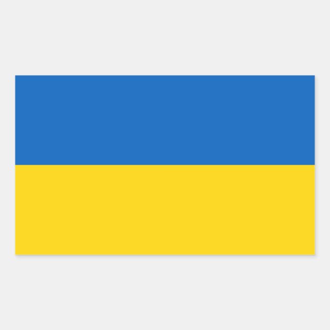 Sticker Rectangulaire Ukraine - Drapeau ukrainien (Devant)