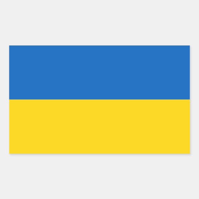 Sticker Rectangulaire Ukraine Patriotic (Devant)