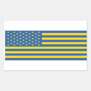 Sticker Rectangulaire Ukraine Ukraine USA USA USA USA USA USA