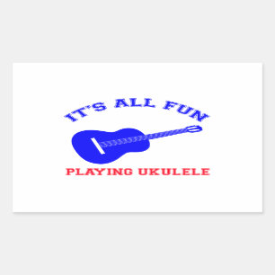 Sticker Rectangulaire Ukulele Designs