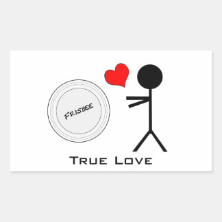 Sticker Rectangulaire Ultimate Frisbee True Love