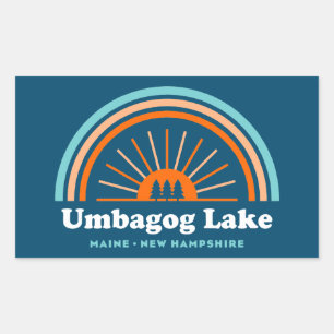 Sticker Rectangulaire Umbagog Lake New Hampshire Maine