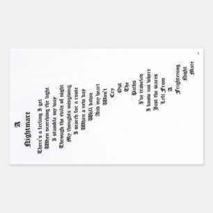 Sticker Rectangulaire Un cauchemar
