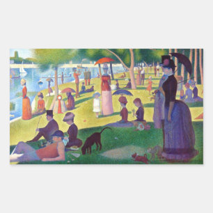 Sticker Rectangulaire Un dimanche après-midi à La Grande Jatte par Seu