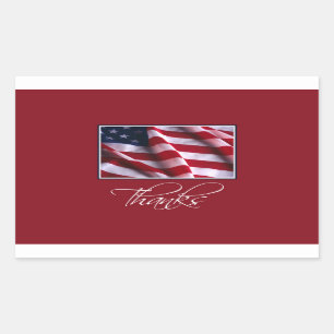 Sticker Rectangulaire Un drapeau patriotique américain en rouge