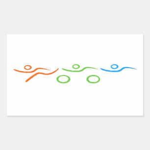 Sticker Rectangulaire Un grand cadeau de Triathlon pour votre ami ou fam