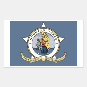 Sticker Rectangulaire Un nouveau drapeau pour l'autocollant de Houston